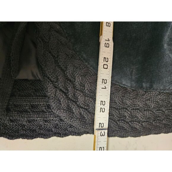 Coldwater Creek Leather Embroidered Blazer Size Medium Black Suede boho button - Picture 6 of 11